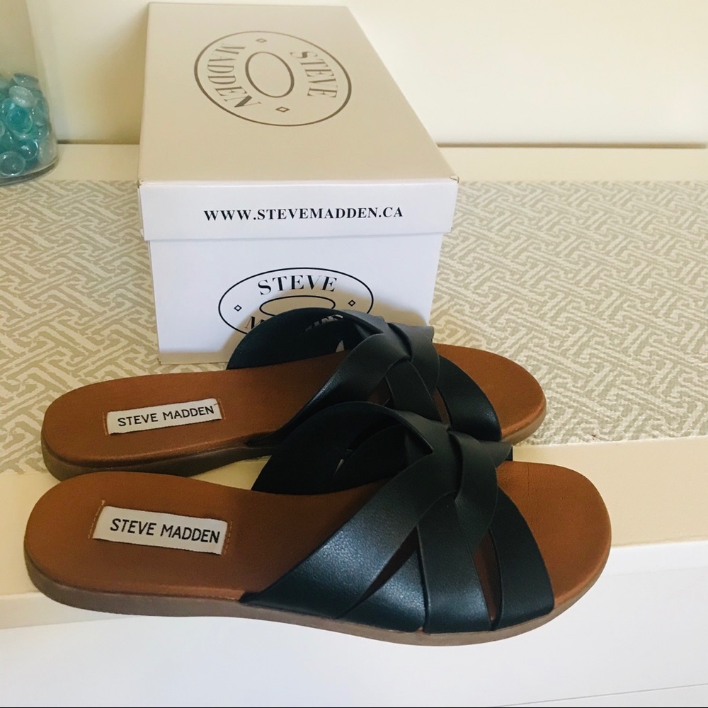 📍📍SOLD📍📍Steve Madden Dinza black Sandal size - Picture 6 of 7